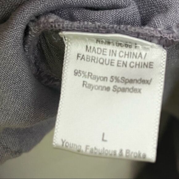 Young Fabulous & Broke Pale Lavender Utility Romper L - Picture 8 of 8